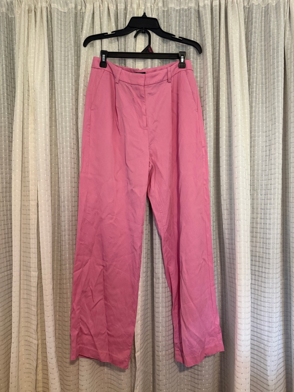 J. Crew Pink High-Rise Wide-Leg Pants